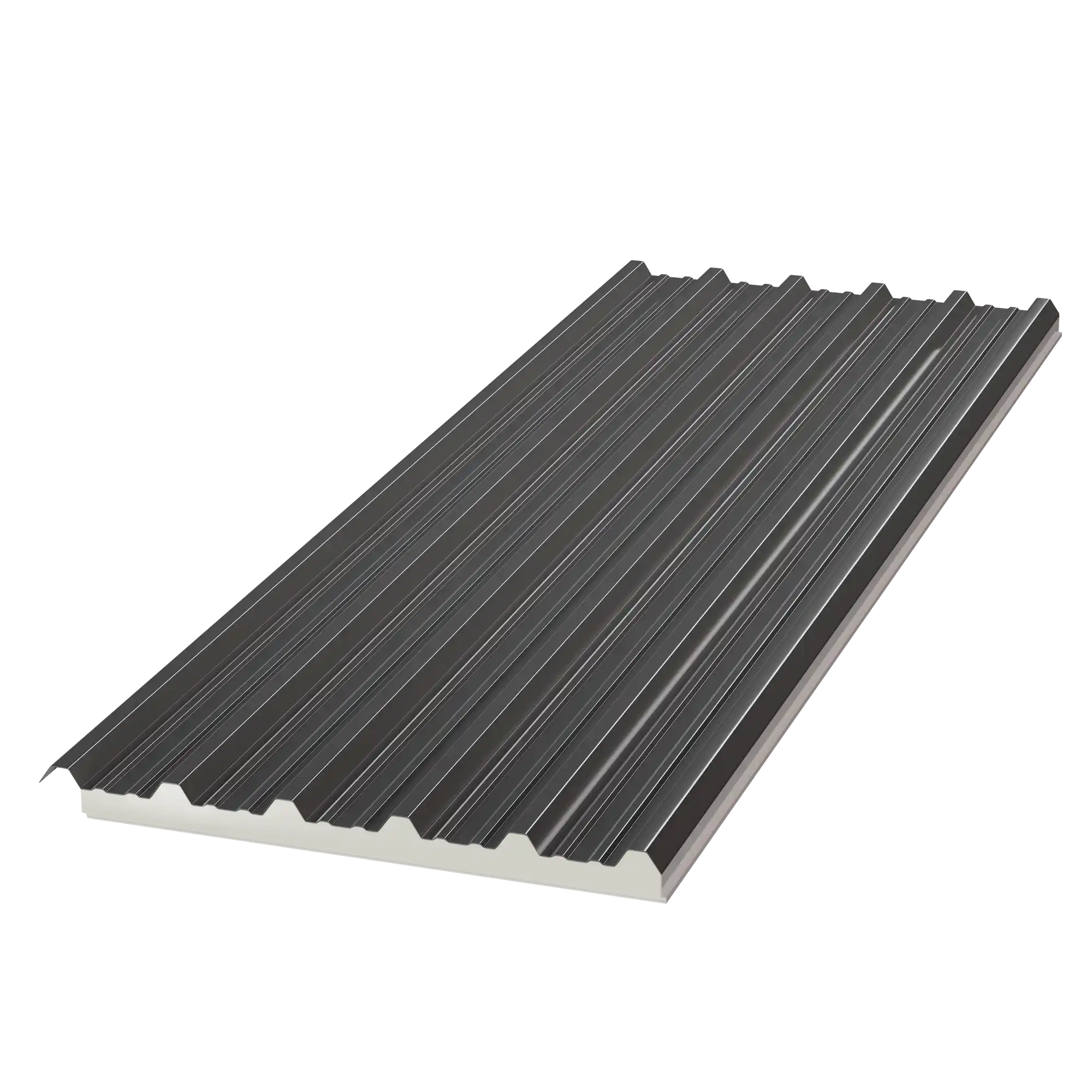 Panel Tipo Sandwich Cubierta- Gris RAL 9006