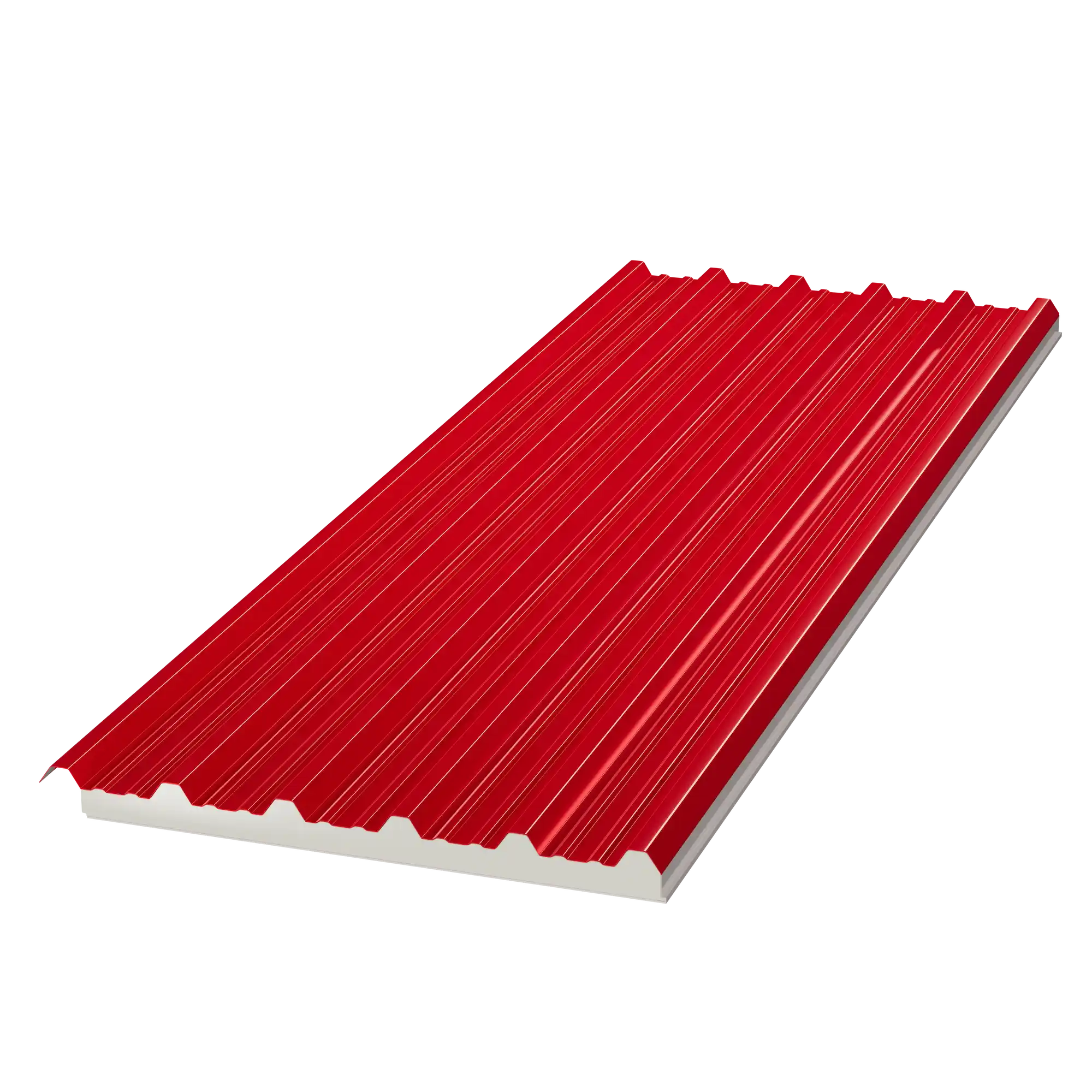 Panel Tipo Sandwich Cubierta- Rojo RAL 3005